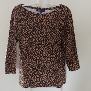 Jones New York Animal Print Signature Sweater PM